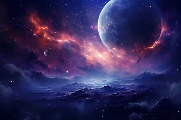 Fantasy style galaxy background