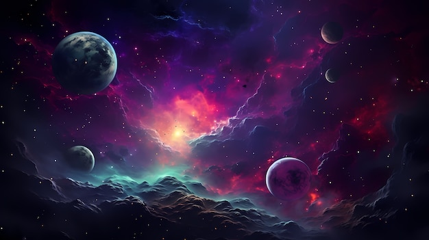 Fantasy style galaxy background