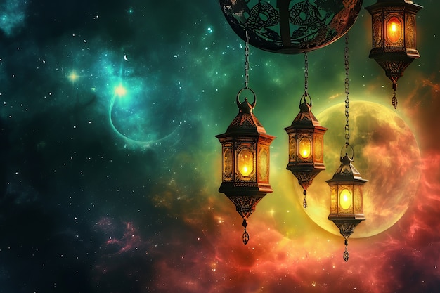 Fantasy style lantern for islamic ramadan celebration