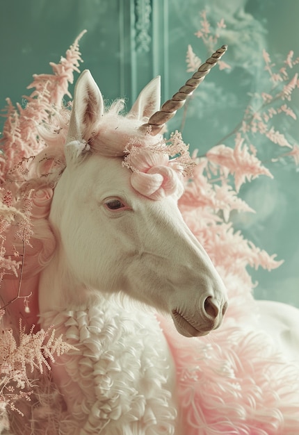 Free photo fantasy unicorn head