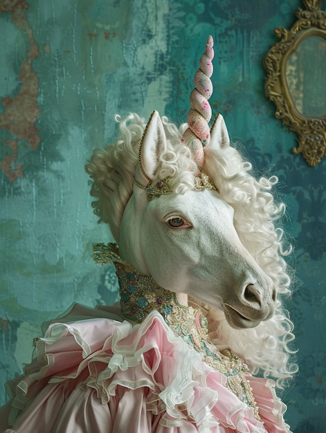 Free Photo fantasy unicorn head