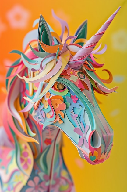 Free photo fantasy unicorn head