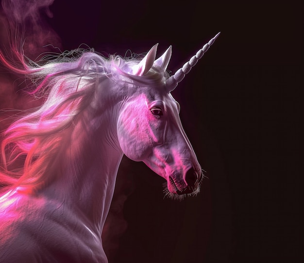 Free Photo fantasy unicorn head