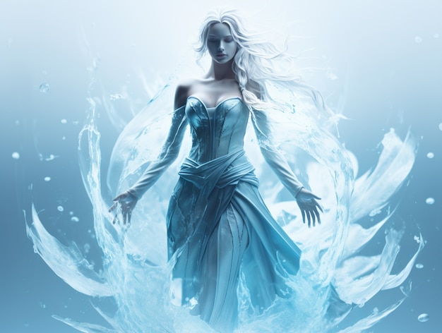 Free photo fantasy water character