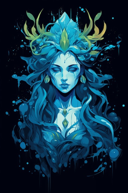 Fantasy water character