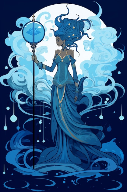 Fantasy water character