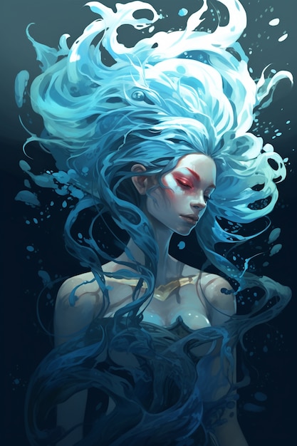 Fantasy water character