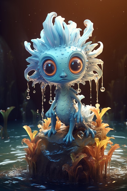 Free photo fantasy water  character