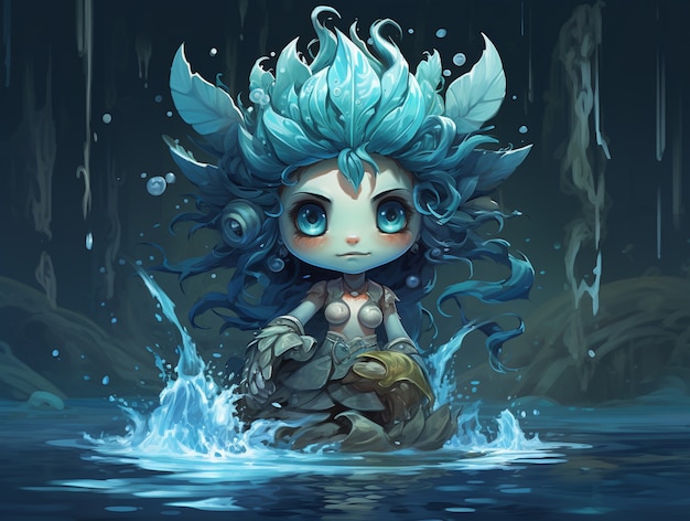 Free Photo fantasy water  character