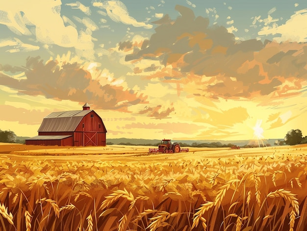 Farm lifestyle digital art