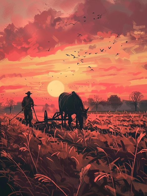 Farm lifestyle digital art