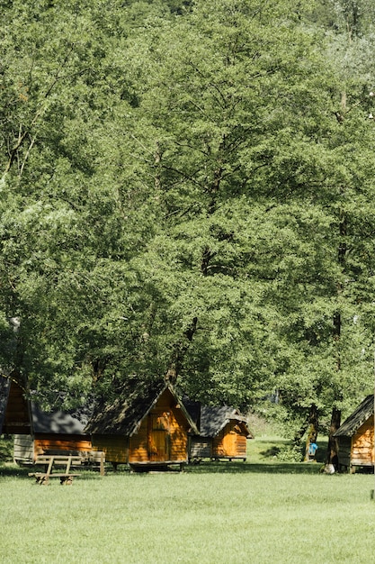 Free photo farm sheds in the countryside