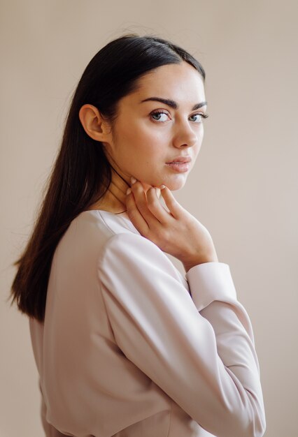 Fashion portrait of young elegant woman