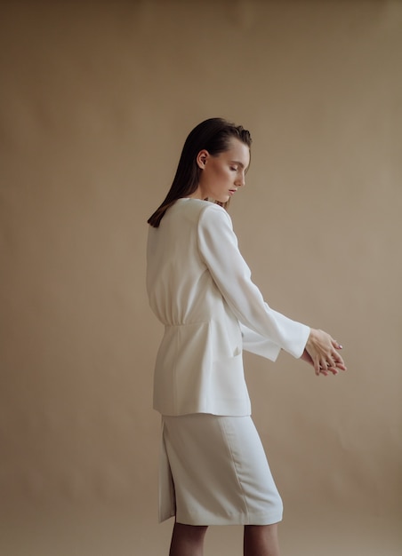 Fashion portrait of young elegant woman