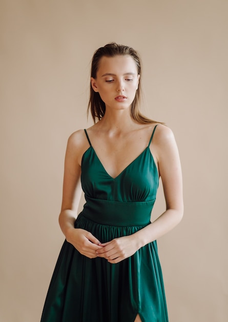 Fashion portrait of young elegant woman