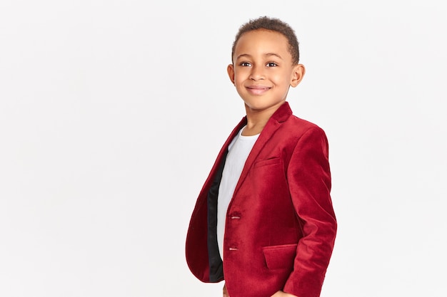 Fashionable child with red blazer