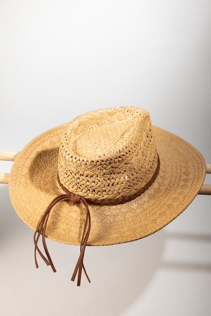 Fashionable fedora hat in studio