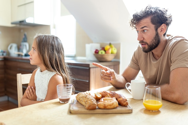 Father and daughter having an argument