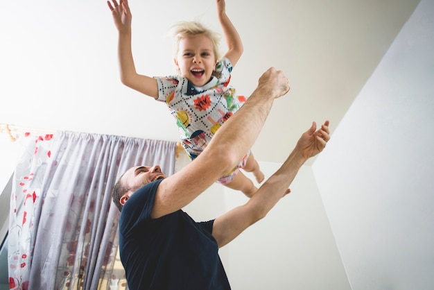 Free photo father and daughter having a good time