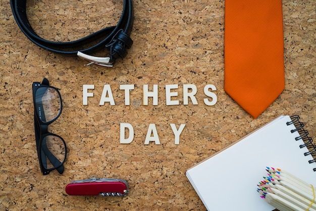 Free photo father's day background with decorative elements