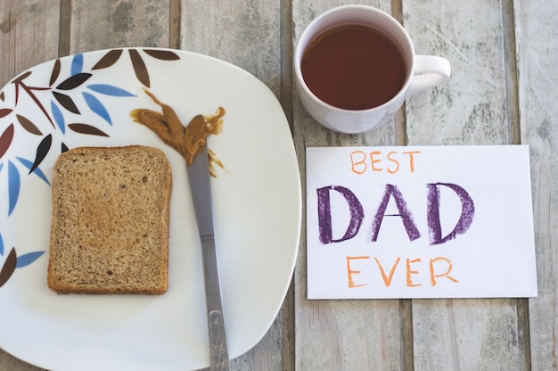 Free photo father's day breakfast decoration