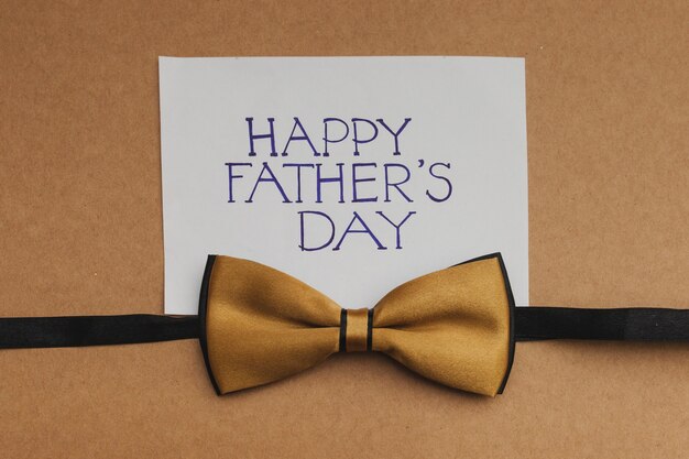 Father's day composition with pretty bow tie