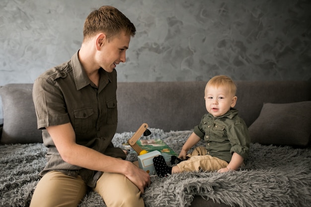 Free photo father and son