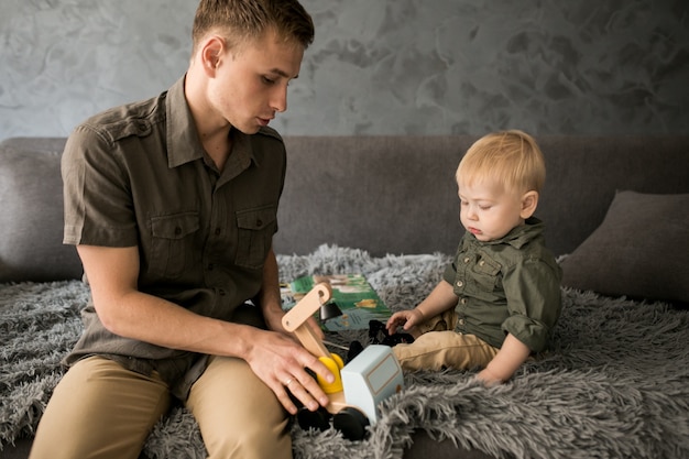 Free photo father and son