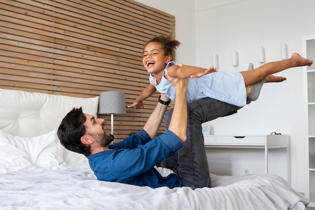 Father spending time together with his girl