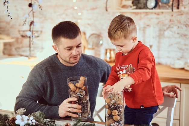 Father with his son spend time together