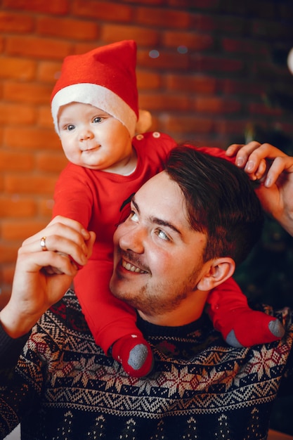 Free photo father with son