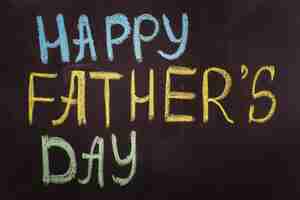 Free photo fathers day background on blackboard