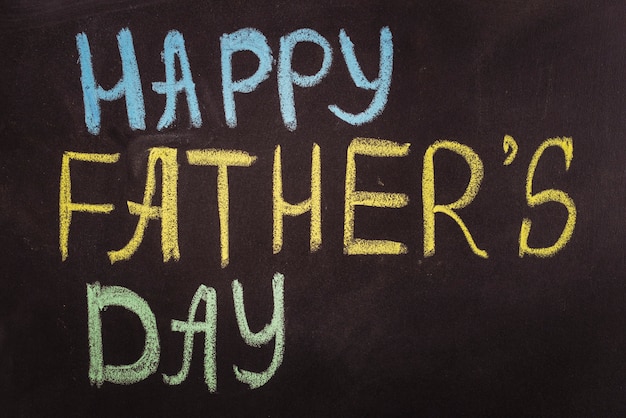 Free Photo fathers day background on blackboard