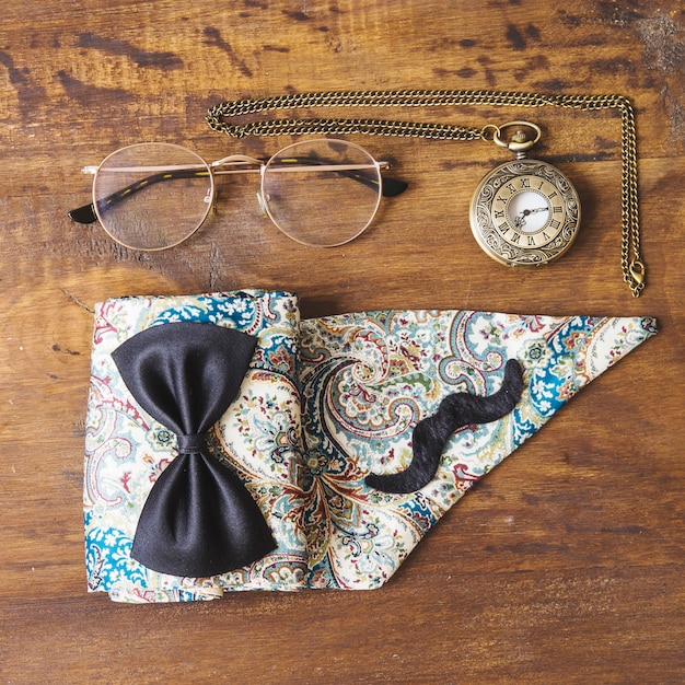 Fathers day composition with accessories