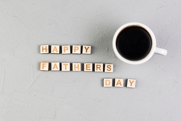 Free Photo fathers day composition with coffee