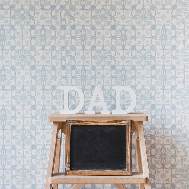 Fathers day composition with slate