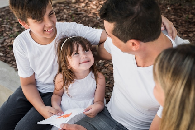 Fathers day concept with family outdoors