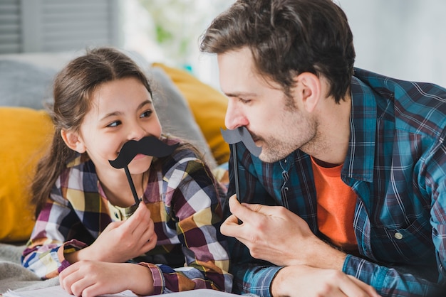 Free photo fathers day concept with moustache