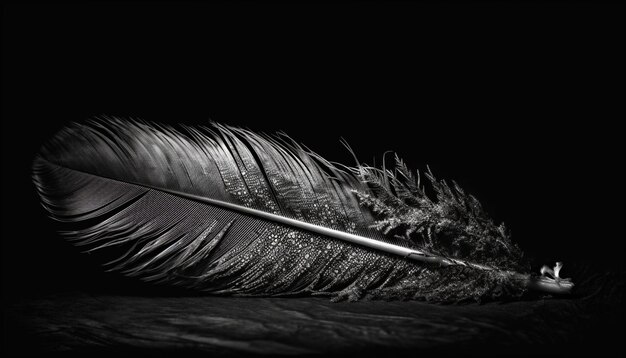 Feather quill pen writes animal literature history generated by AI