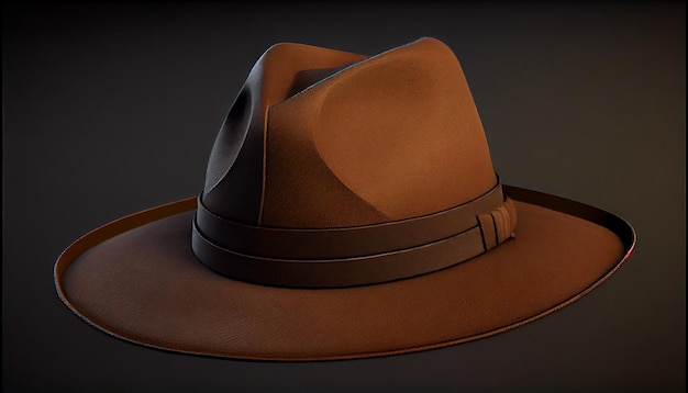 Free Photo fedora leather black cowboy chic at its best generated by ai