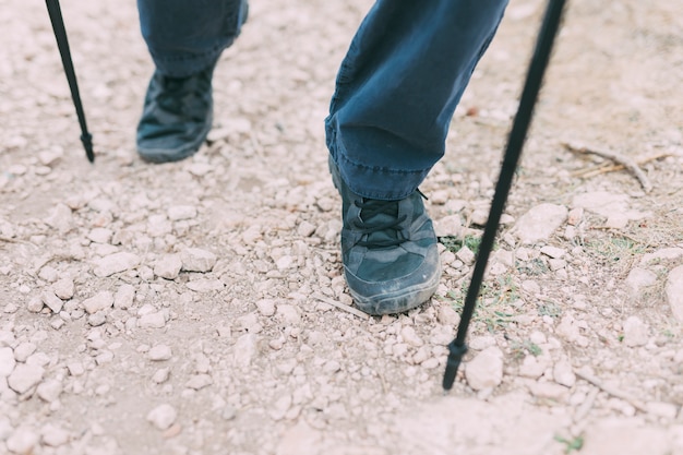 Free photo feet of hiker