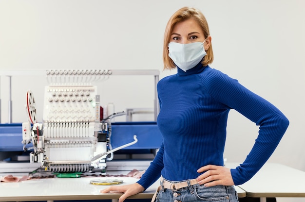 Free Photo female business owner working