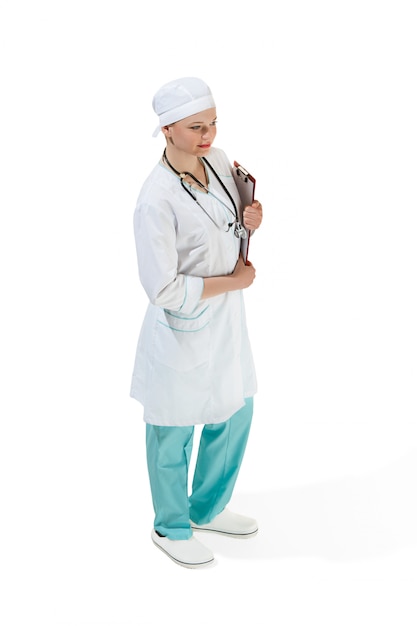 Female doctor isolated. Health concept