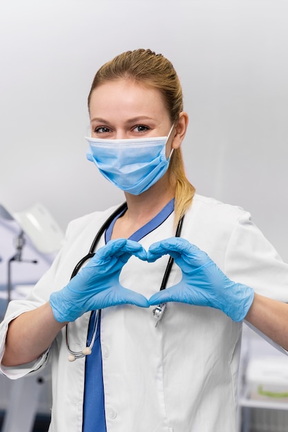 Female doctor with mask