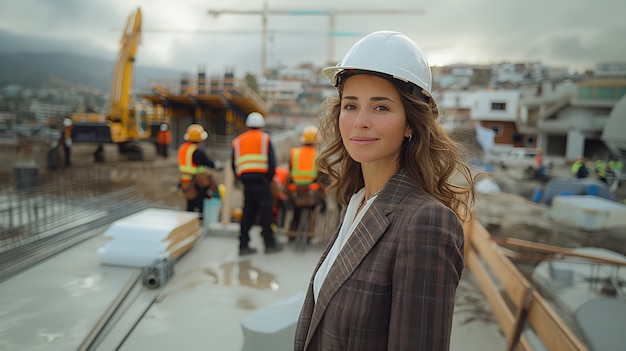 Female engineers  working