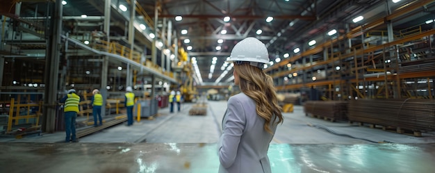 Female engineers  working