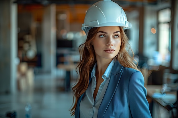 Female engineers  working