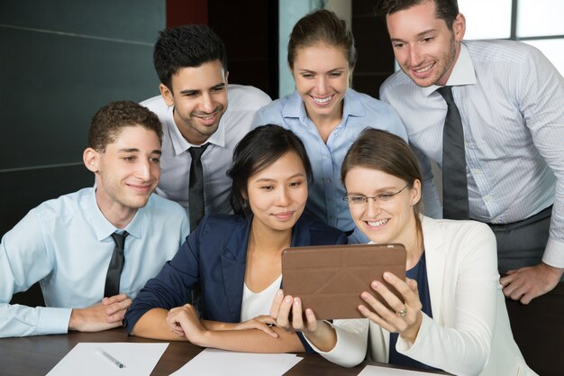 Female Executive Manager with Tablet PC