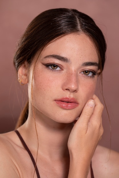 Female model with natural make-up