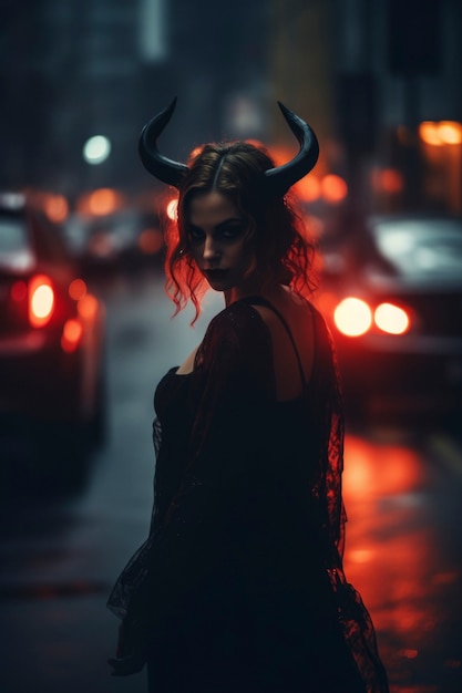 Free Photo female representation of devil entity